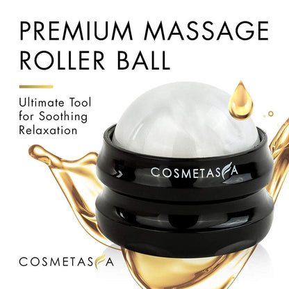 Cosmetasa Massage Roller Ball- Soothes Back, Shoulder, and Foot. Self, White