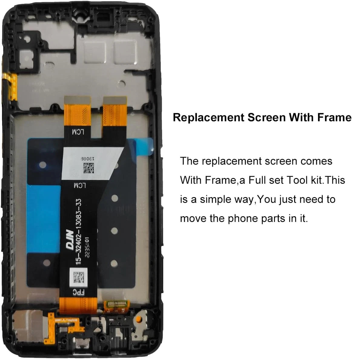 for Samsung A14 5G Screen Replacement with Frame Galaxy Black