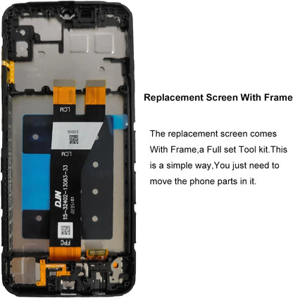 for Samsung A14 5G Screen Replacement with Frame Galaxy Black