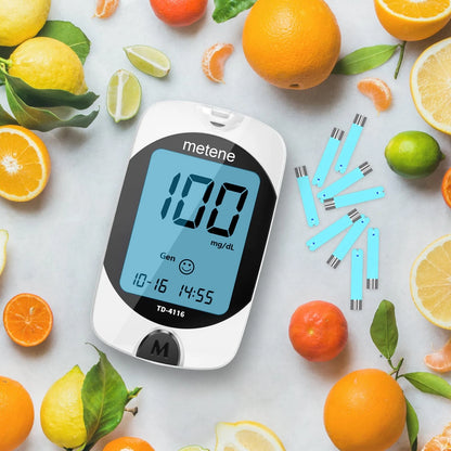 Metene TD-4116 Blood Glucose Monitor Kit, 100 Glucometer 207 Piece Set