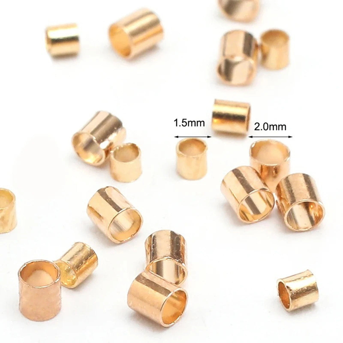2200PCS  Plated Copper Crimping Beads Accessories For DIY Jewelry Making