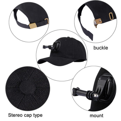 Cotton Baseball Hat With Stand Holder Screw Mount For Gopro 8 7 6 5 4 3 DJI Osmo