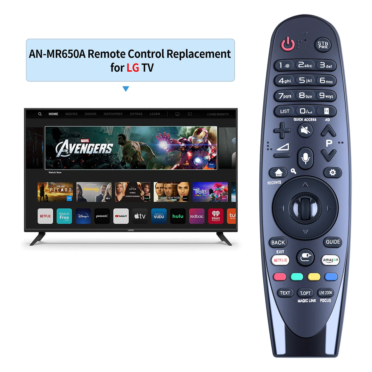 Replacement AN-MR650A For LG 2017 2018 Magic Voice TV Remote Control 43UJ63