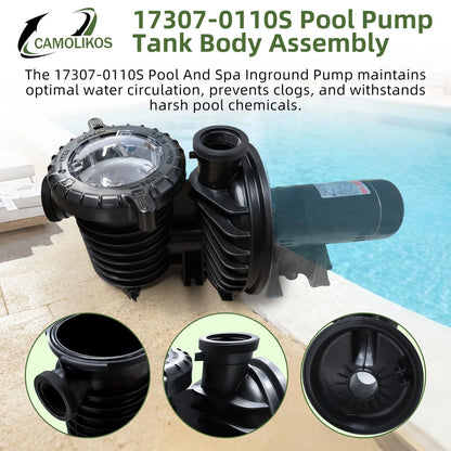 17307-0110S Pool Pump Tank Body Assembly Fits for Pentair Sta-Rite Black