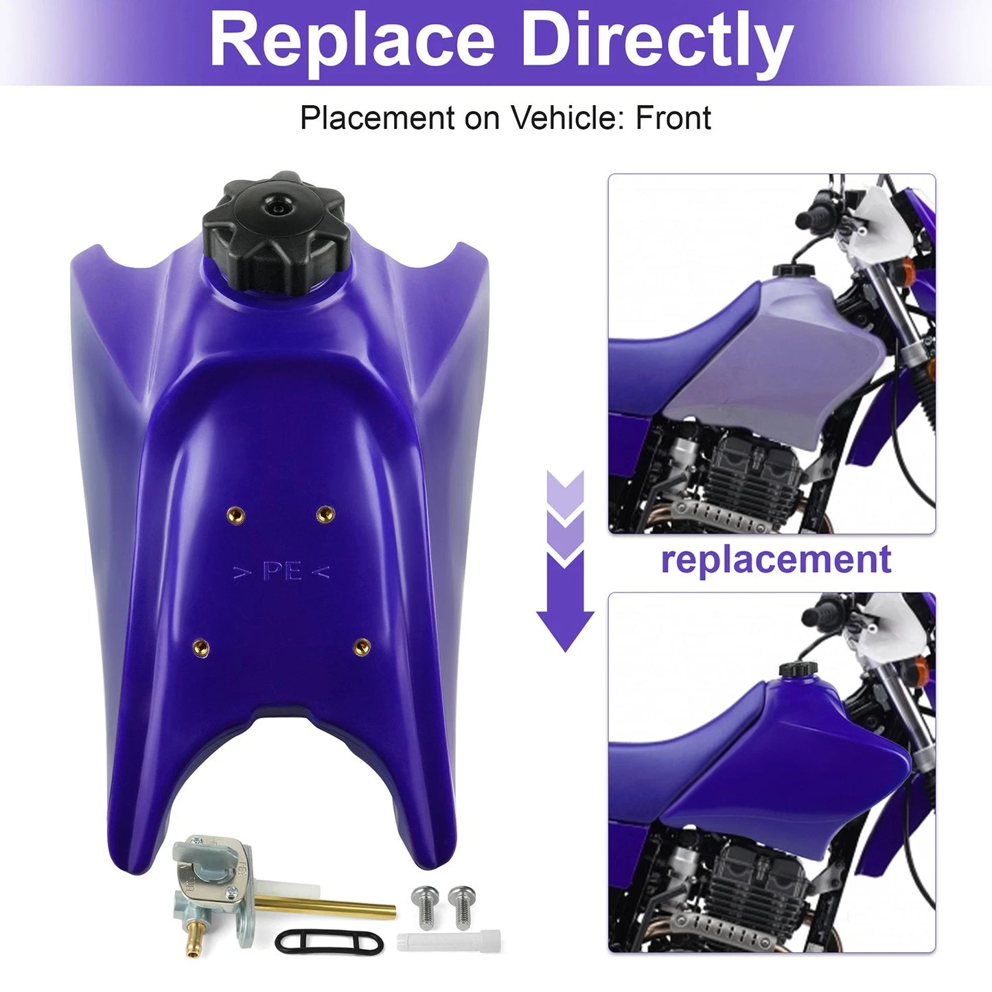 ‌4PX-24110-30-00 Fuel Gas Tank for Yamaha TTR250 96-06 Includes Gas Cap,Petcock