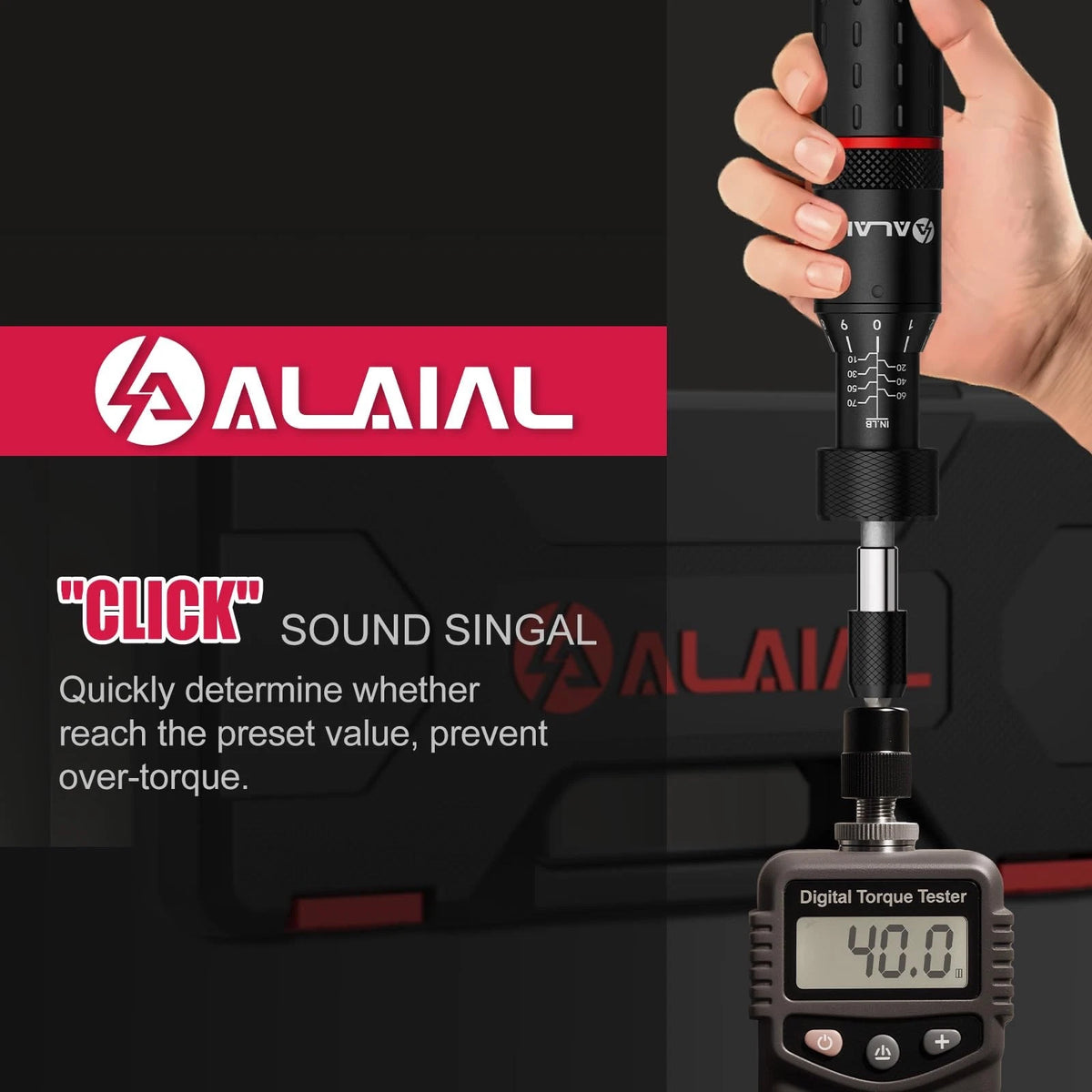 ALAIAL Torque Screwdriver Set 10-70 in-lb, Adjustable Inlb, Red