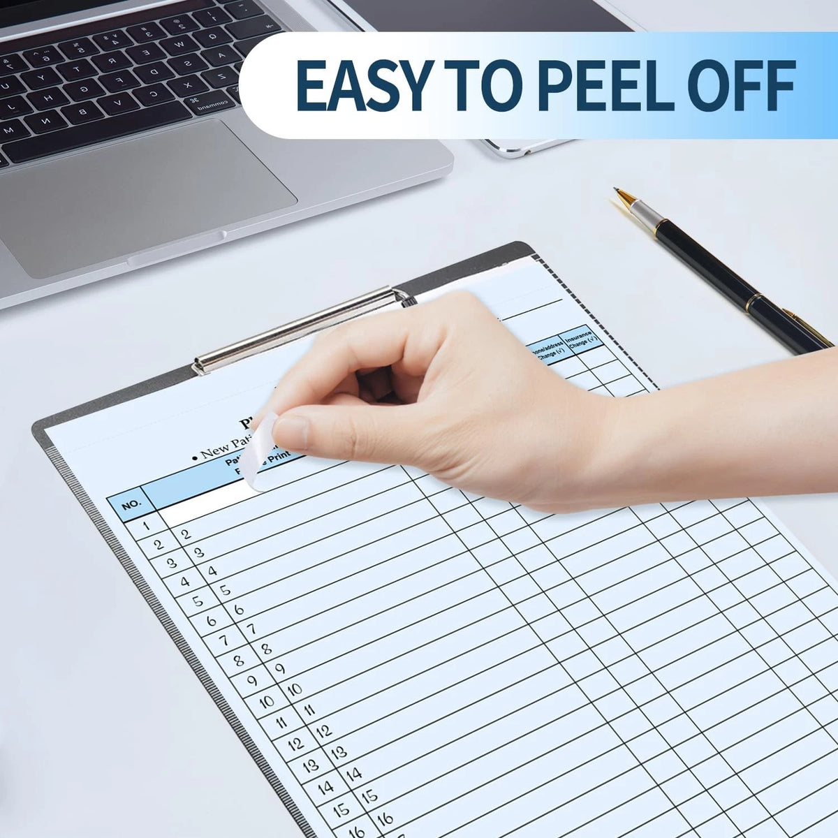 125 Patient Sign in Sheets, HIPAA Compliant, Peel Off Adhesive Labels...