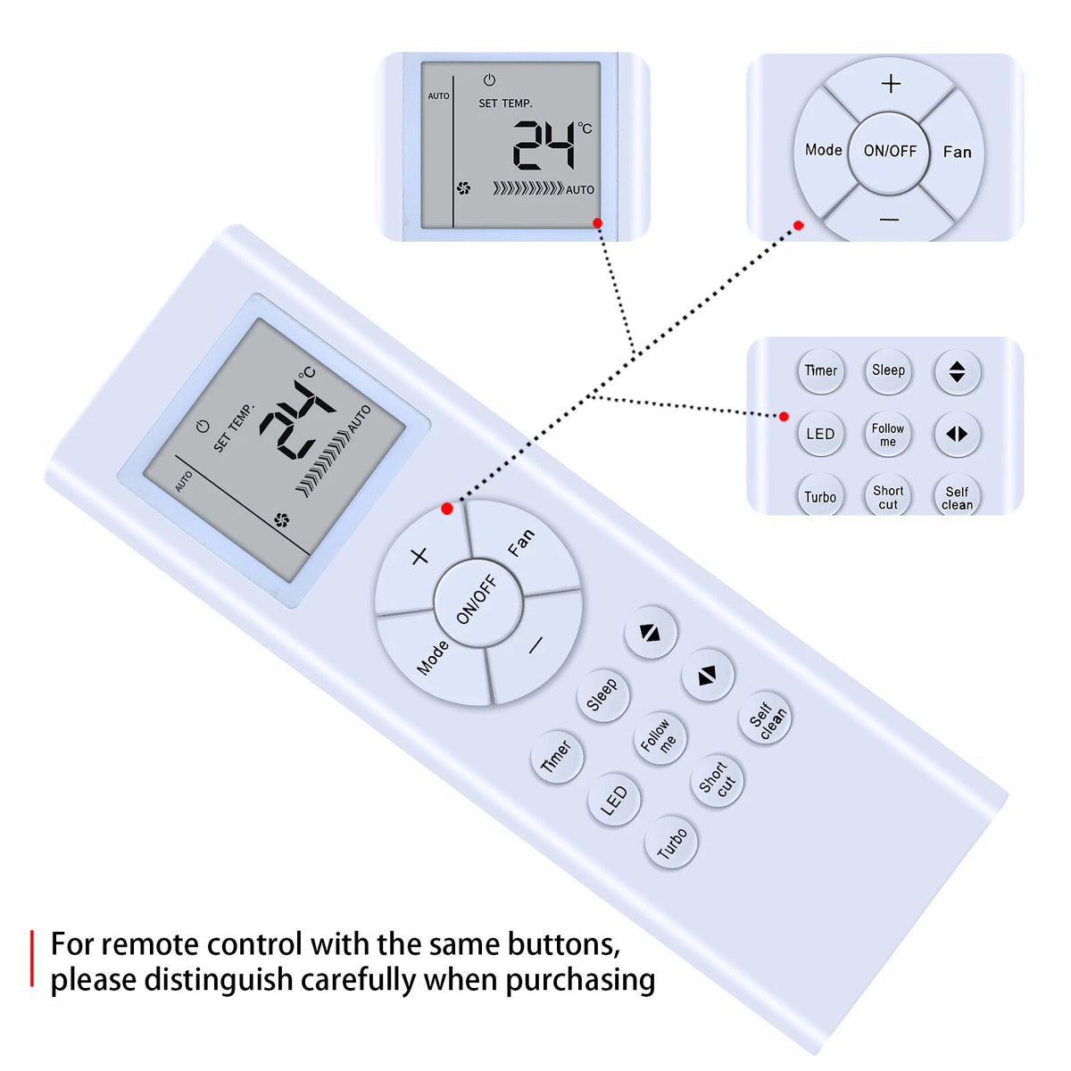Remote Control For Kelvinator KSV71HRH KSV90HRH Air Conditioner