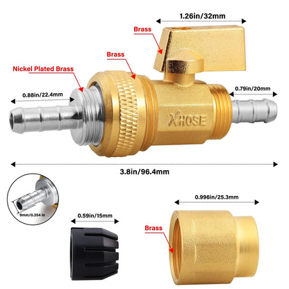 UNWAVER Garden Expandable Telescopic Hose end Adapter with 3/4 inches, 1 Set