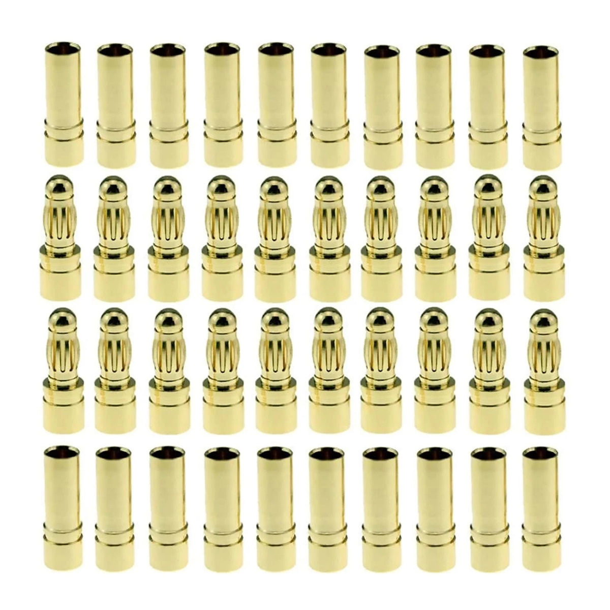 40pcs 3.5mm Gold Bullet Banana Connector Plug   for RC Motor ESC Battery