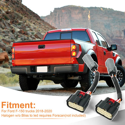 Halogen To LED Taillight Conversion Harness For Ford F-150 2018-2020