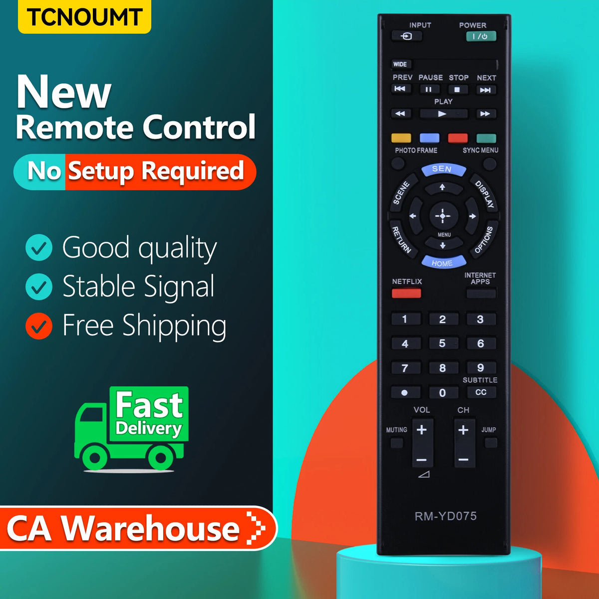 RM-YD075 Remote Control For Sony Bra TV KDL40EX64 KDL-46EX645 KDL-55EX640