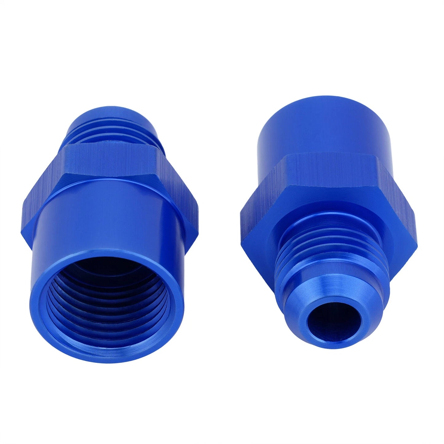 6AN Adapter Fitting Set For GM TBI Style (metric O-ring) Fuel Sending Unit Blue