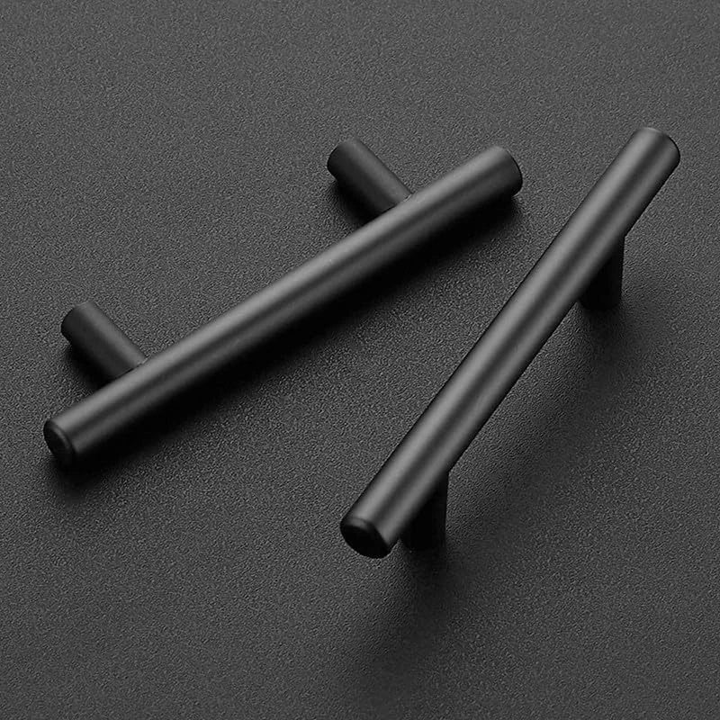 JOY DECOR 30 Pack 5 Inch Cabinet Pulls 3 Hole Center, Matte Black