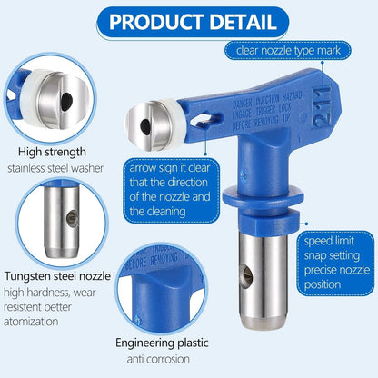 3 Pieces Spray Tips Airless Paint Gun Sprayer Tip 211 and 311, Blue