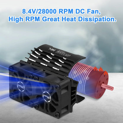 RC Car Motor Cooling Fans Surpass Hobby 30mm Black-dual for 36mm