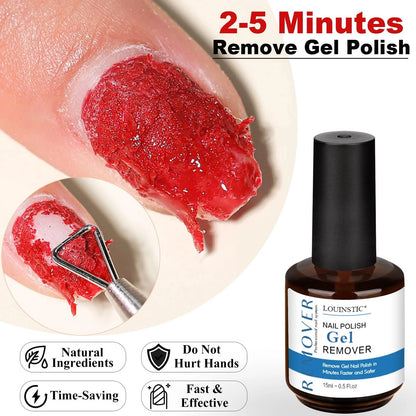Gel 0.17 Fl Oz (Pack of 3), Remover&Cuticle Oil&Latex Tape&Manicure Tools