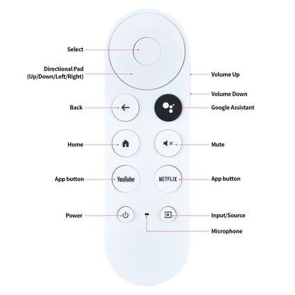 G9N9N For Chromecast 4K With Google TV Voice Bluetooth IR Remote Control