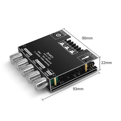 1*MT21 2x50W+100W 2.1 Channel BT5.0 AUX Digital Power Subwoofer Amplifier Board