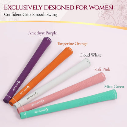 SAPLIZE Women's Exclusive Golf Grips, 13 Pack Soft Rubber Mint Green