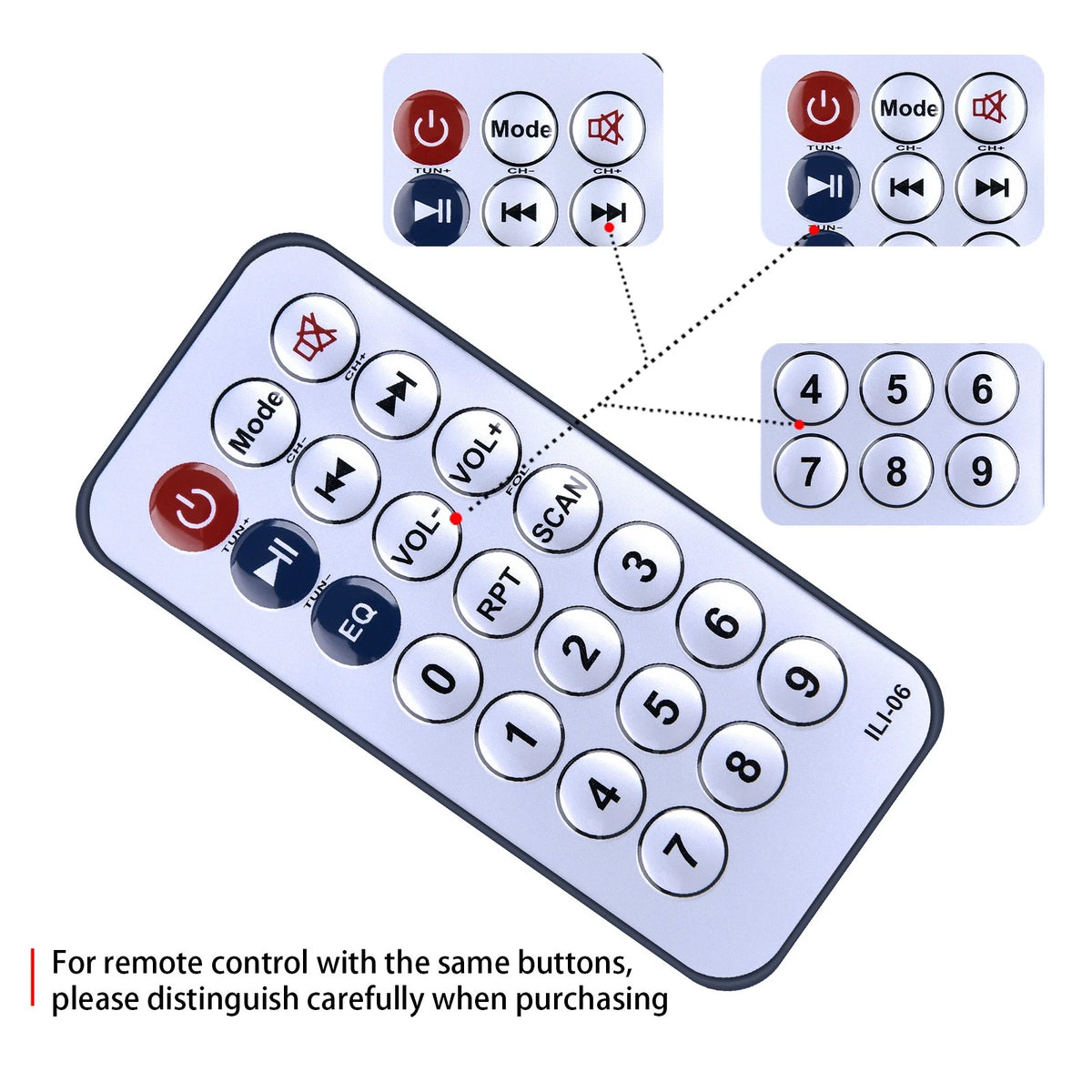 Remote Control For Pyle Portable Bluetooth PA Speaker System PPHP1542B PPHP1264A
