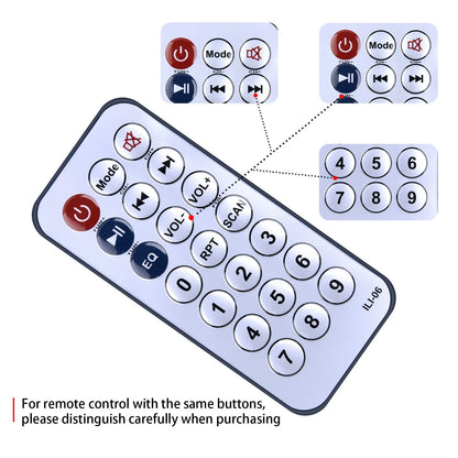 Remote Control For Pyle Portable Bluetooth PA Speaker System PPHP1542B PPHP1264A