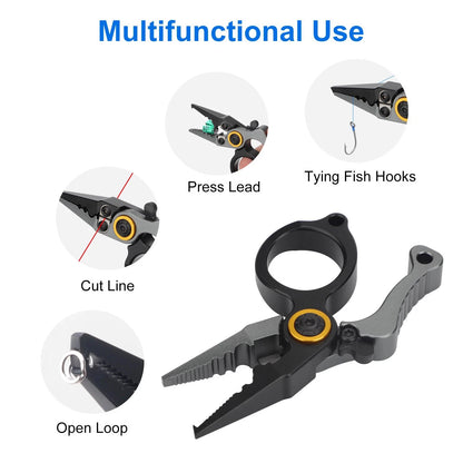 Durable Mini Fishing Pliers Scissors Line Cutter Hook Remover Split Ring Tool