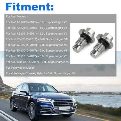 Stainless Steel Supercharger Bleeder Screw Kit for Audi A6 A7 A8 Q5 S4 S5 SQ5