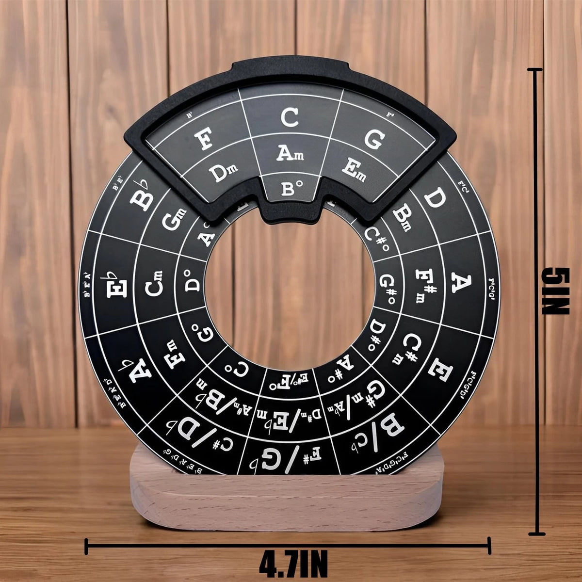 Ssllretu Circle of Fifths Wheel Metal Melody Tool with Guitar Chord Chart...