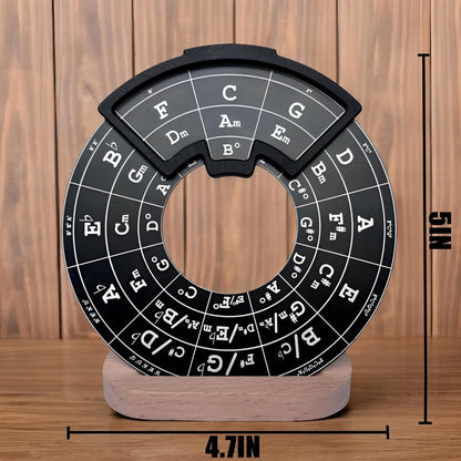 Ssllretu Circle of Fifths Wheel Metal Melody Tool with Guitar Chord Chart...