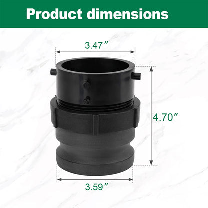 360785 Waste Master RV Sewer Hose Male Bayonet Fitting Converter , Black