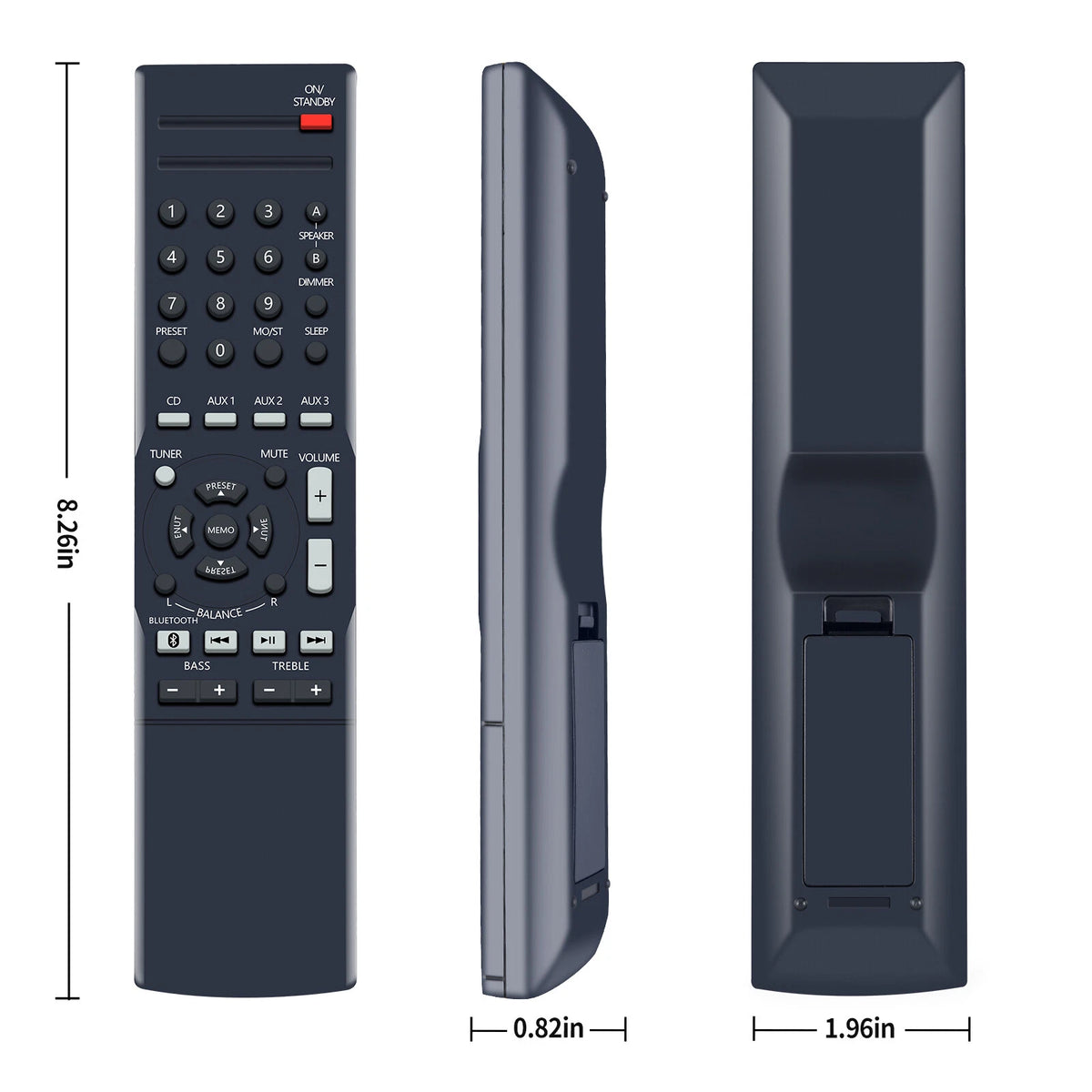 RMC-STR514 For Insignia Stereo Receiver Remote Control CDC320 NS-STR514C