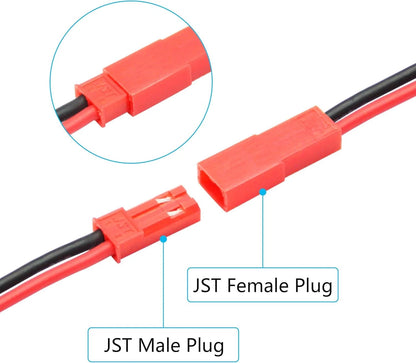 3Pcs XT60 Male to Female Connector Adapter with JST Plug 20awg 8cm...