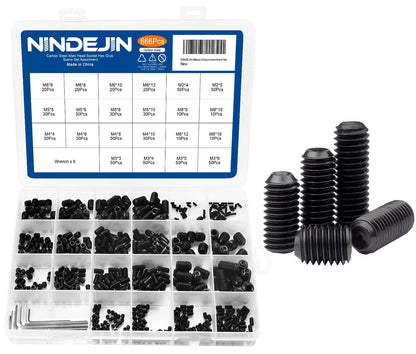 NINDEJIN 666 PCS M2 M3 M4 M5 M6 M8 Black Socket 666 Set,