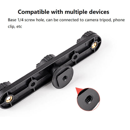 Triple Hot Shoe Bracket Holder For Camera Hot Shoe Camera Support For Fill Light