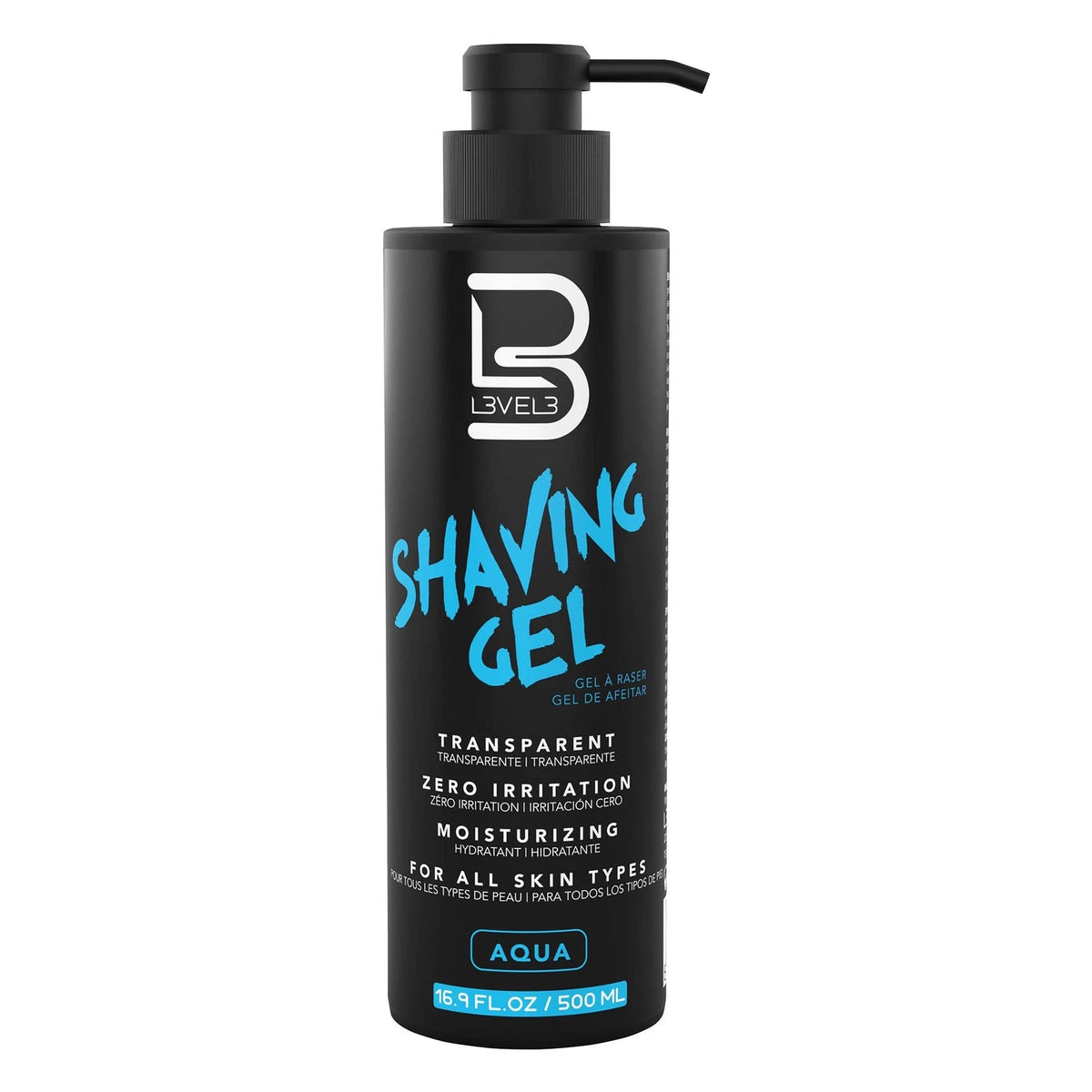 L3 Shaving Gel - Straight Razor Shave - 16.9 Fl Oz (Pack of 1), Clear