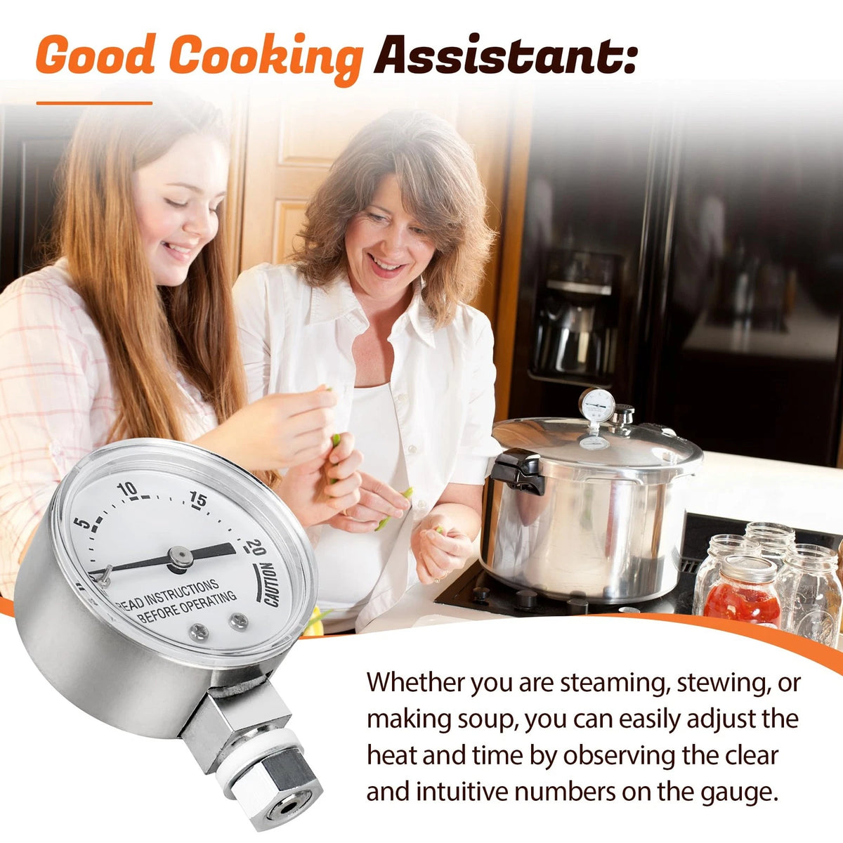 85772 Pressure Canner Steam Gauge,Presto Cooker Standard, White