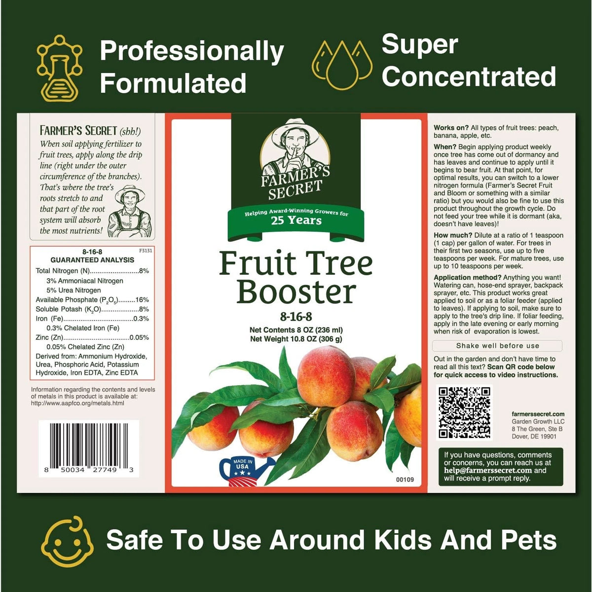 Farmer's Secret Fruit Tree Booster Fertilizer (32oz) - Super 32oz