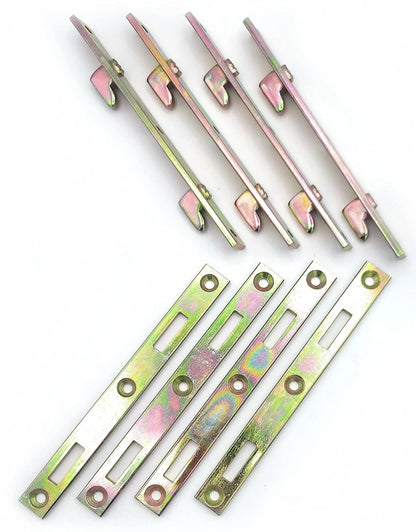 METAL MAGERY Bed Rail Fasteners 6" Set of 4 Brackets Heavy Duty Bed...