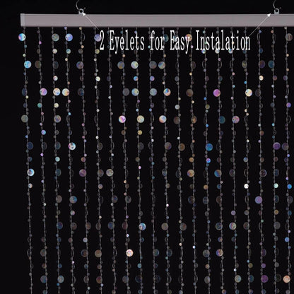 FlavorThings Gold Bubble Beaded Curtain 3' Wide 36"W x 72"L (Pack of 1),