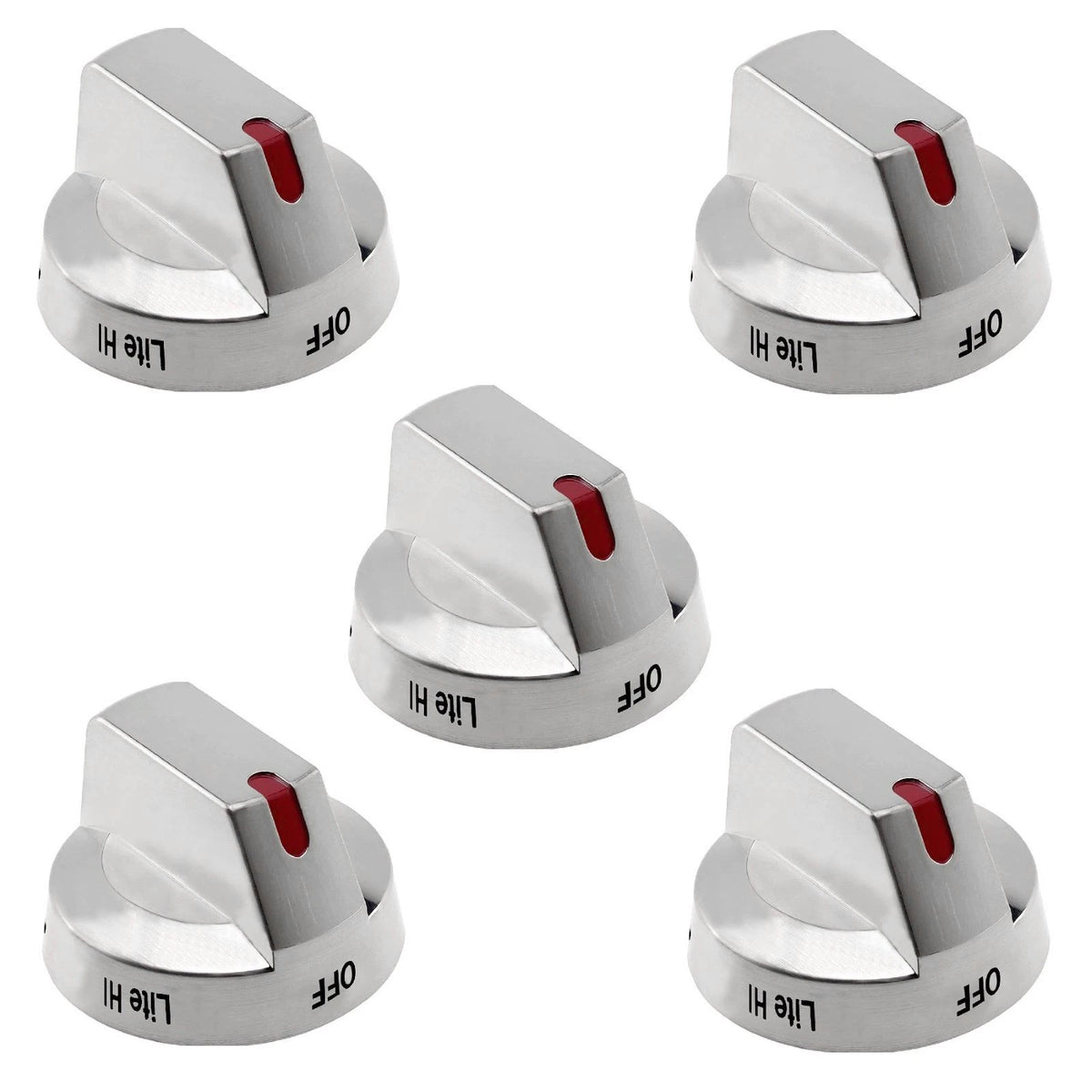 5Pcs DG64-00473A Gas Stove Top Burner Dial Knob Range Oven For Samsung