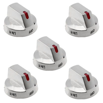 5Pcs DG64-00473A Gas Stove Top Burner Dial Knob Range Oven For Samsung
