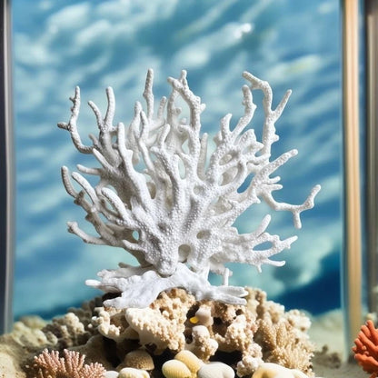 SwandTanpand Fish Tank Decorations,Aquarium Corals Decoration, Medium, White