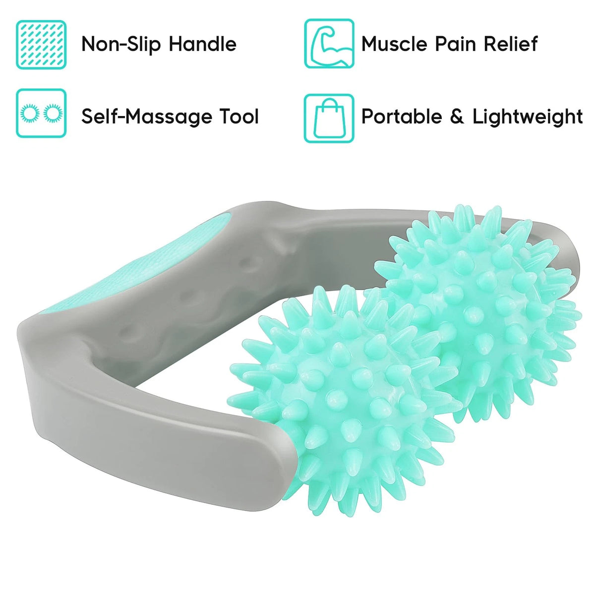 Coolife Fascia Release Spiky Massage Roller, Cellulite Massager - Deep Green