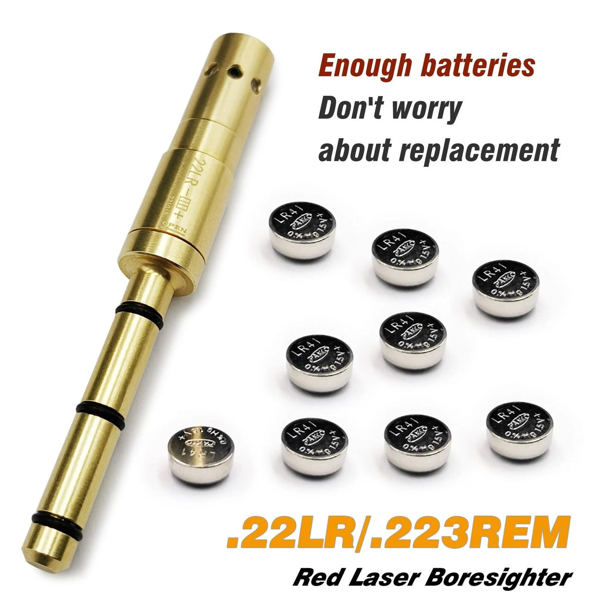 BOOLIT EYE .22LR/223REM Special Laser Boresighter End 223 5.56MM, Red