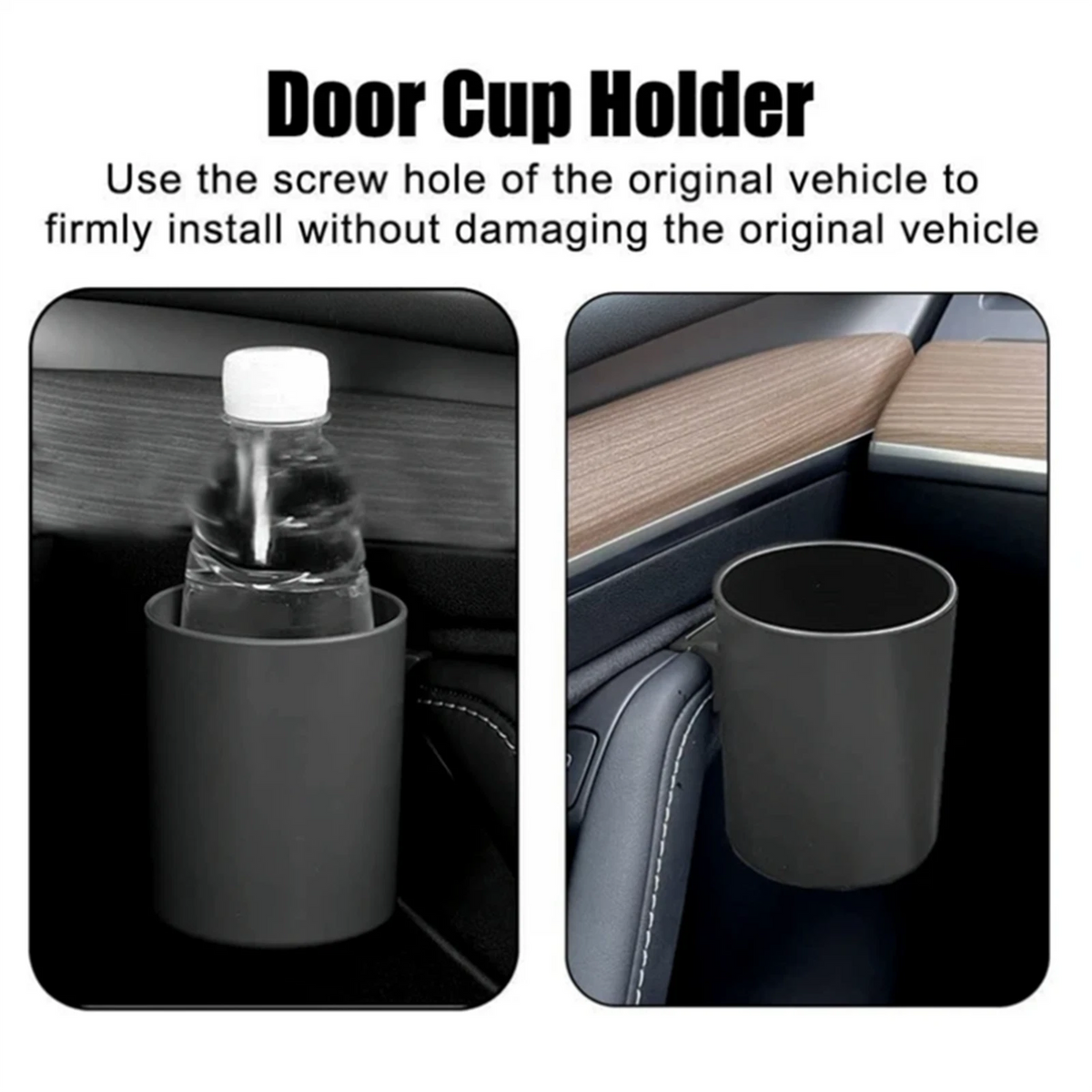 Door Water Cup Holder Storage Box For Tesla Model 3 2017-2023 Model Y 2021-2023