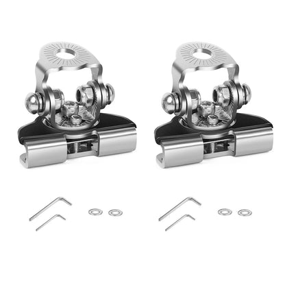 2PCS LED Light Bar Mounting Bracket Pillar Hood 304 Stainless Steel Adjustable