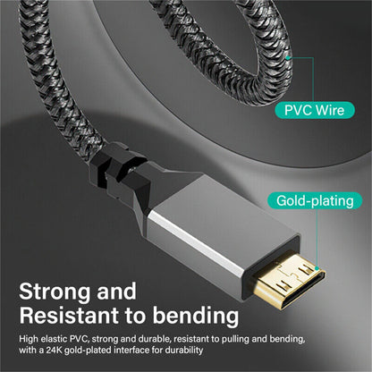 MINI HDMI To HDMI Convertsion Cable Line 4K/60Hz 1080p For HDTV Tablet Camera