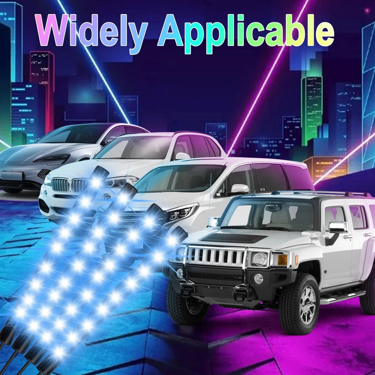 BFXM Car Interior Lights, 5V LED Strip Medium, USB Adapter (36LED Beads)