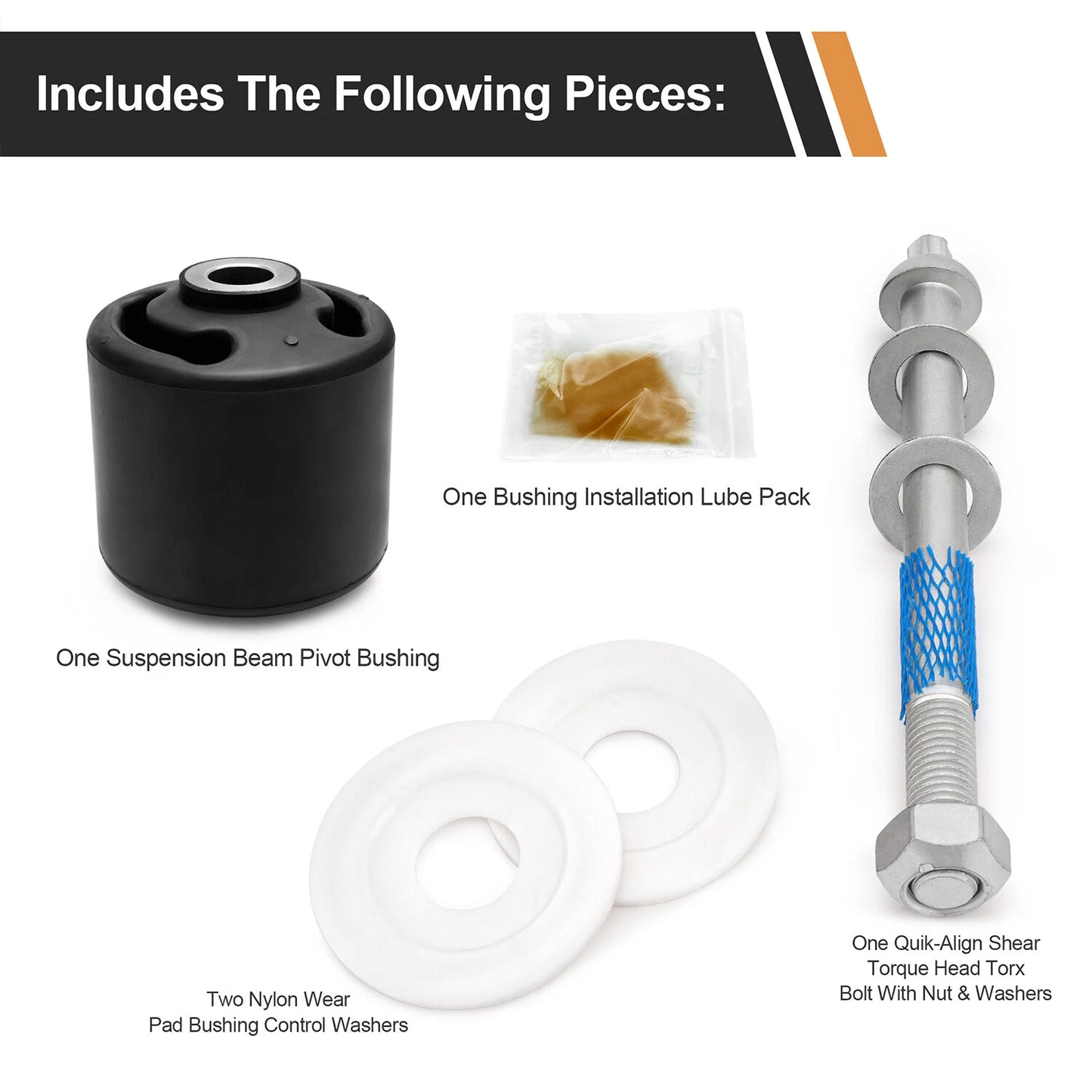 For Hendrickson Quick Align Pivot Bolt Bushing Kit Replaces S-24691 S-21166